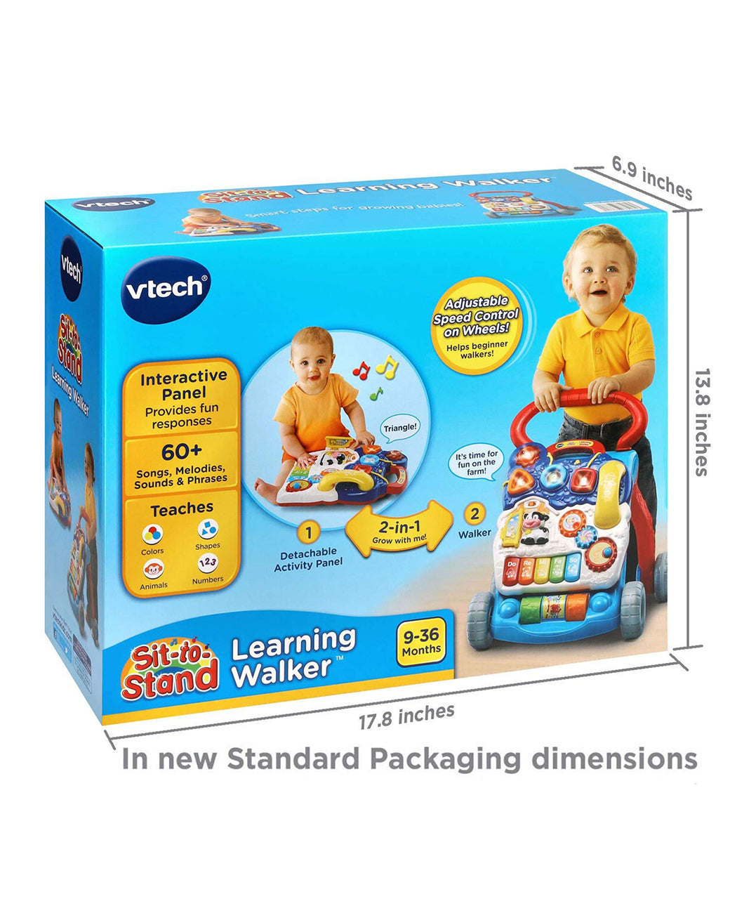 Stand Learning Walker Blue